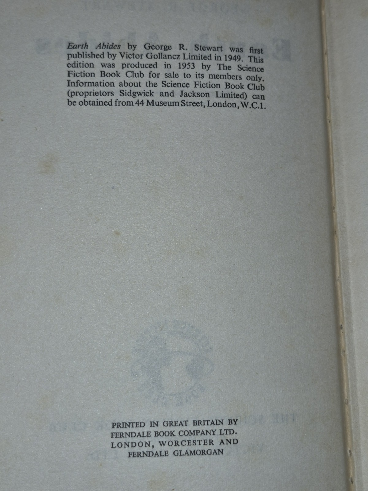 Science Fiction Book Club 1950s Job Lot Dustjacket NEAR COMPLETE Gollancz SFBC23