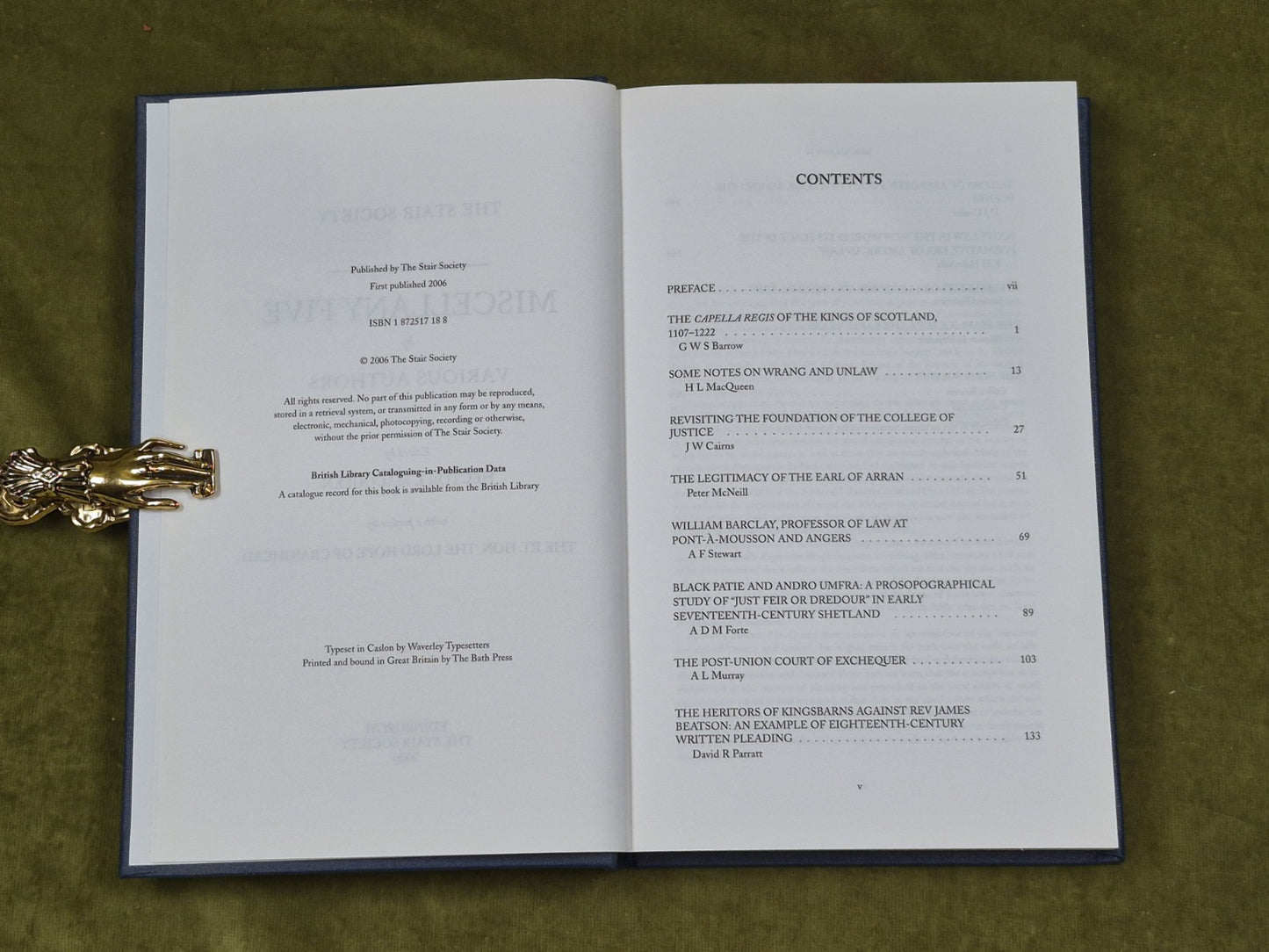 Miscellany Five ed. Hector L Macqueen , Stair Society 52 Edinburgh 20064