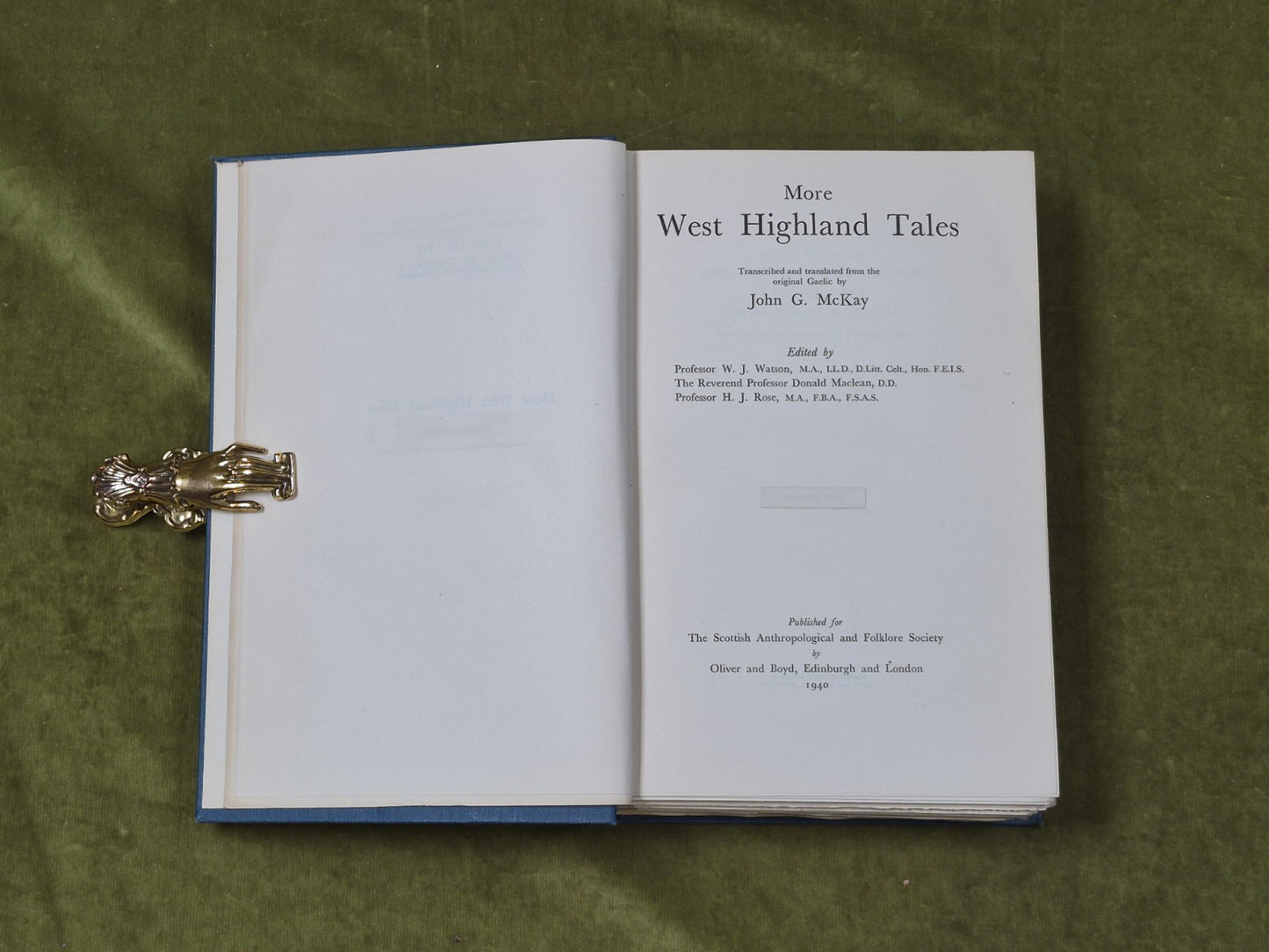 More West Highland Tales Vol 1- John G McKay , Oliver & Boyd 19405