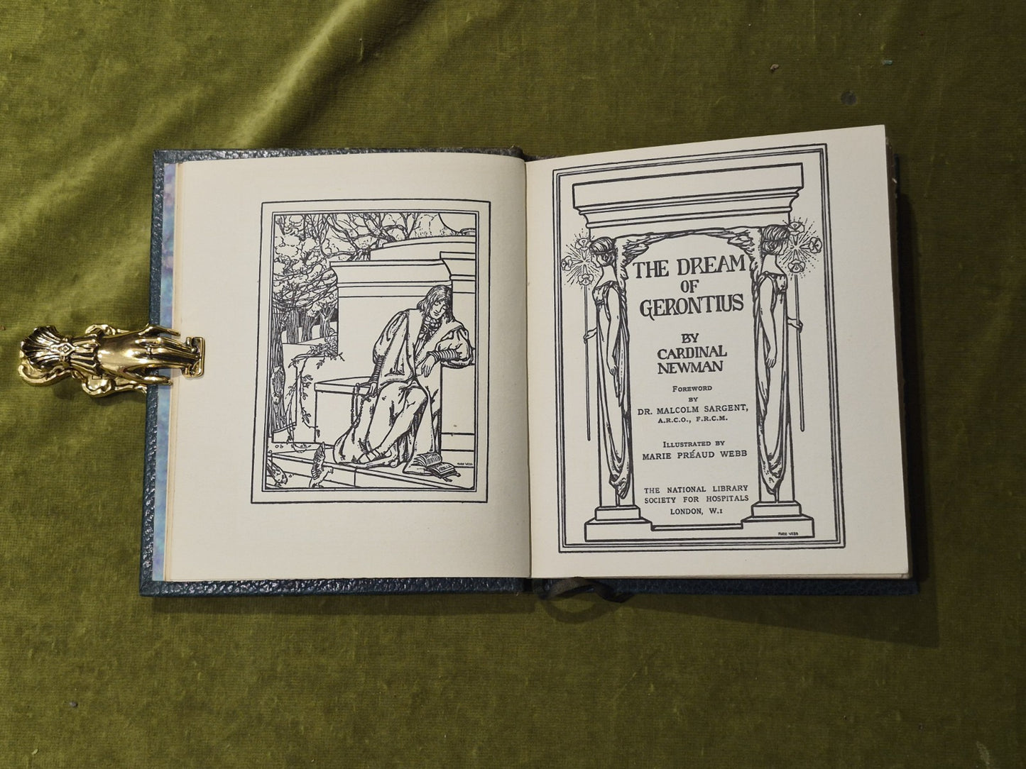 Dream of Gerontius - Cardinal Newman , National Library Society Leather ~19405