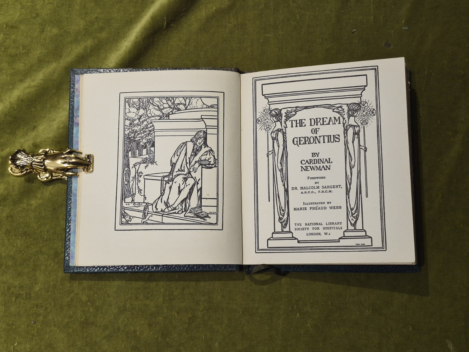 Dream of Gerontius - Cardinal Newman , National Library Society Leather ~19405