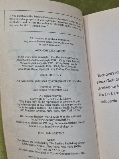 Jirel of Joiry C L Moore Ace Fantasy 1982 3