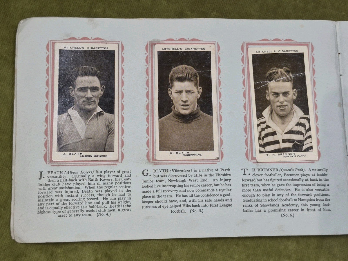 Scottish Footballers Mitchell Cigarette 1934-5 Collectible Cards Album4