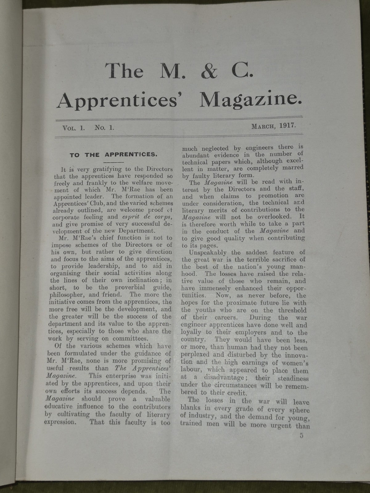 Mavor & Coulson Apprentice's Magazine Articles Glasgow Industrial History8