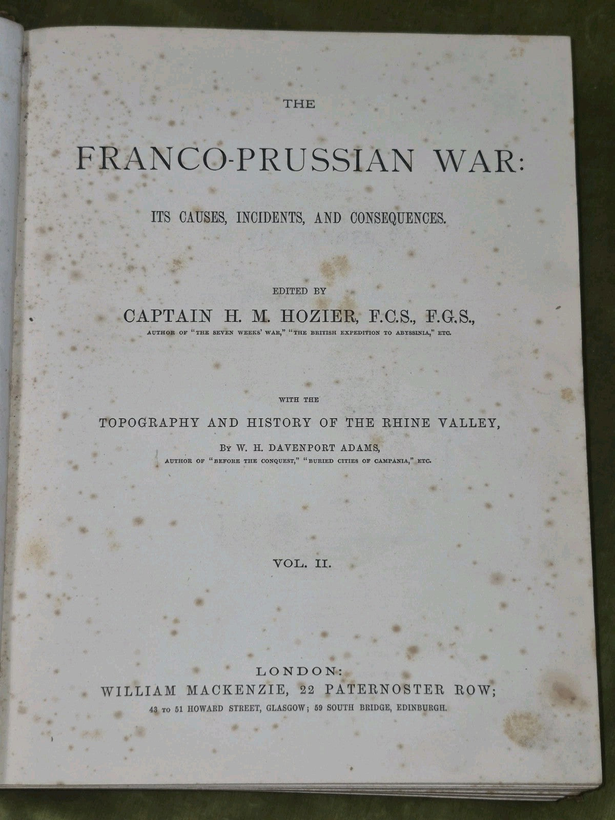 The Franco Prussian War By Hozier c1870 First Edition 2 Vol Set13