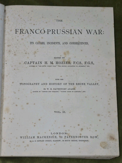 The Franco Prussian War By Hozier c1870 First Edition 2 Vol Set13