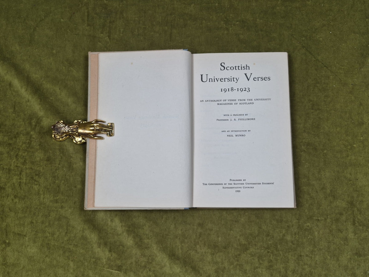 Scottish University Verses 1918-23 ed. J S Phillimore & N Munro , 1923 1st HB4