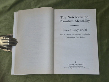 Notebooks on Primitive Mentality - Paperback, by Levy-Bruhl Lucien3