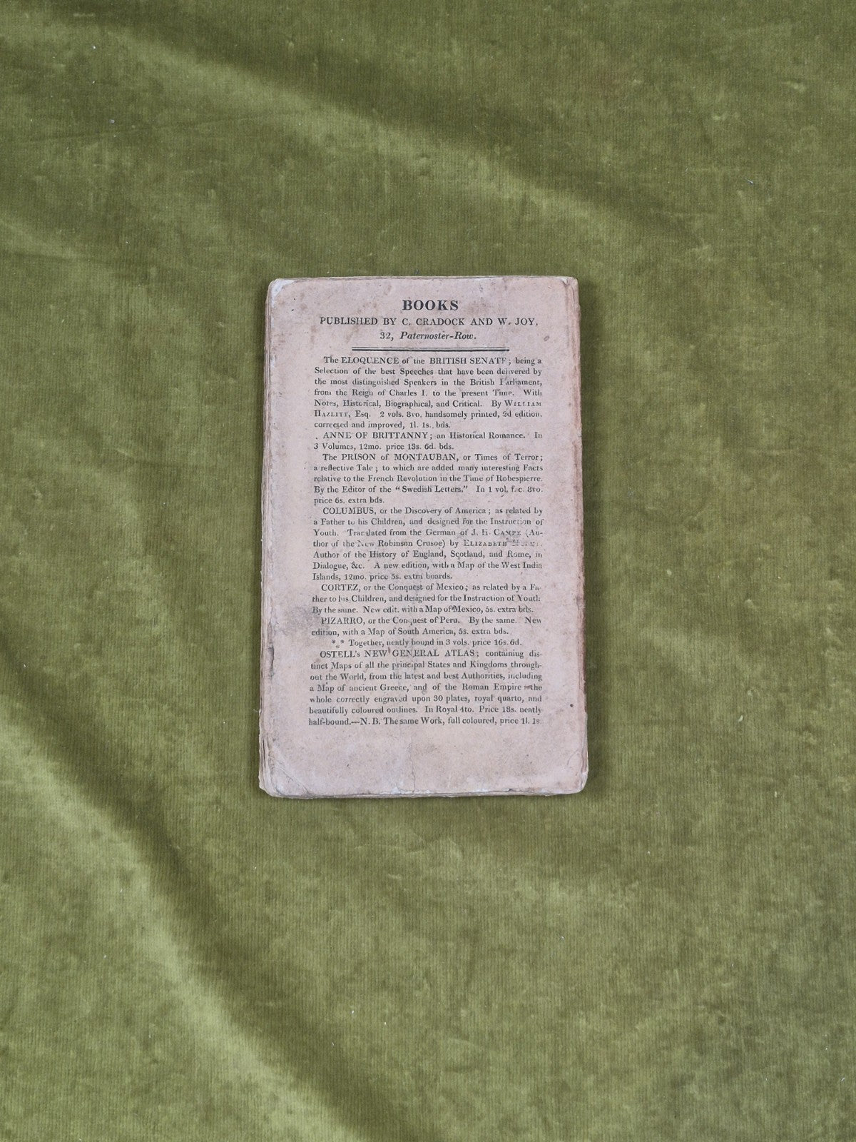 A Lecture on Heads - Geo. Alex Stevens , W. Wilson 1812 PB1