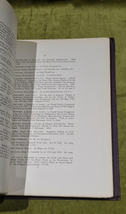 Antique Catalogue of Glasgow Books Pamphlets & Plans In Barlanark Library 19056