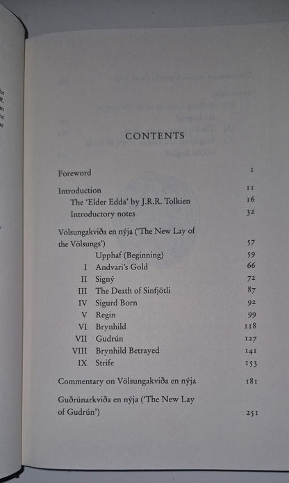 The Legend of Sigurd and Gudrun  J.R.R Tolkien 1st US Edition 1st Print 2009 HB8