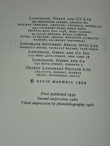 The Ten Pains of Death Gavin Maxwell Longmans 1961 Third Impression4