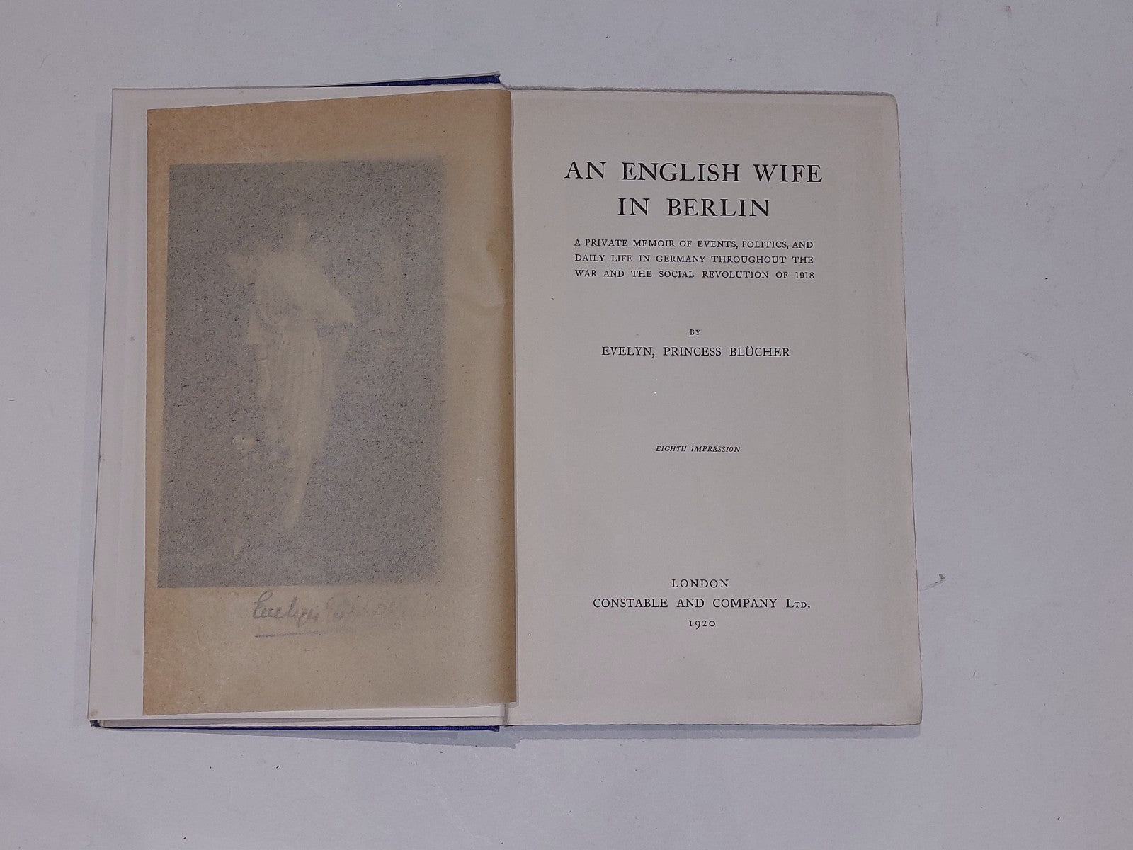 An English Wife in Berlin by Evelyn Princess Blucher, (1920) Eighth Impression2