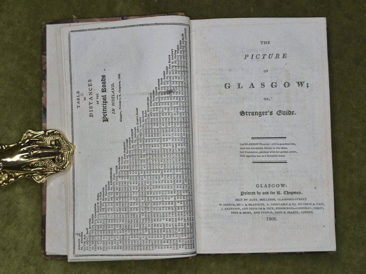 The Picture of Glasgow or Stranger's Guide 1806 First Edition Chapman5