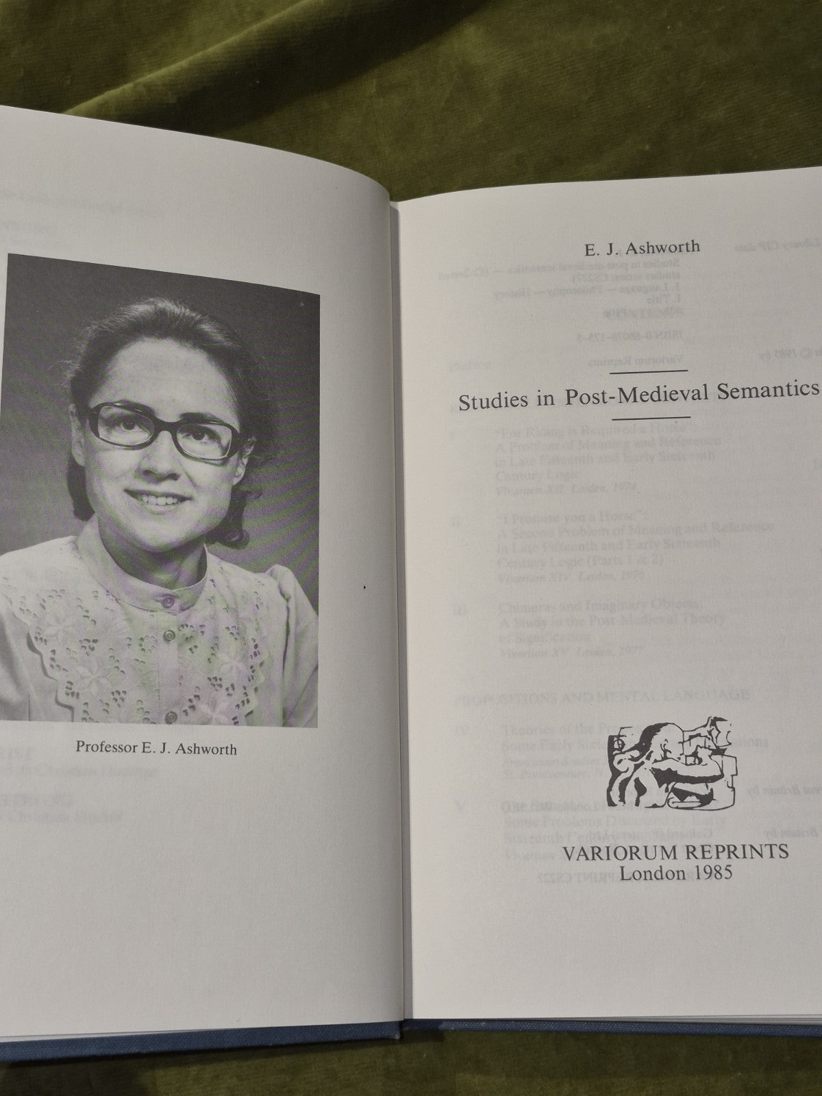 Studies in Post-Medieval Semantics (1985) Ashworth Variorum Reprints3