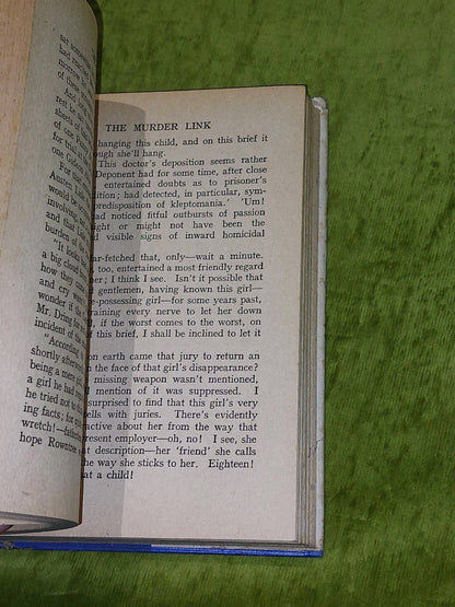 The Murder Link by Henry T. Johnson [Modern Publishing Company] Rare Crime HB/DJ5