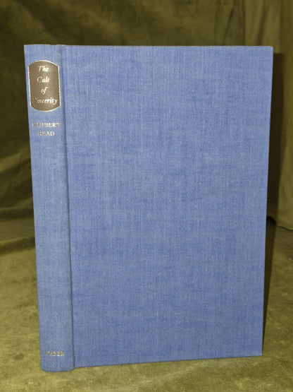 Herbert Read THE CULT OF SINCERITY 1968 1st UK edition2