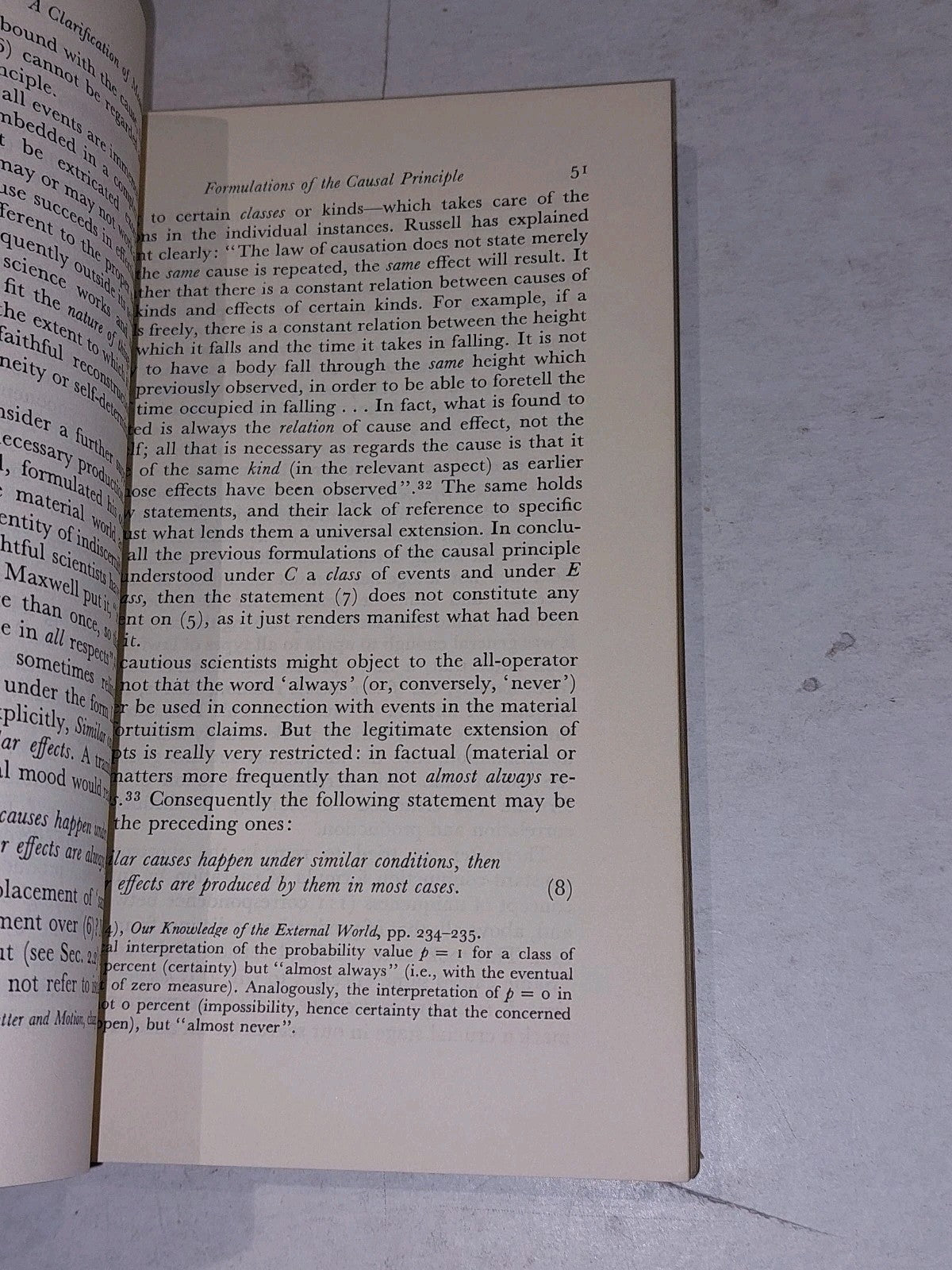 Causality: The Place Of The Causal Principle In Modern Science (1963) Pb Book3