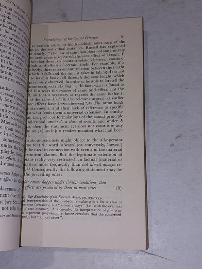 Causality: The Place Of The Causal Principle In Modern Science (1963) Pb Book3