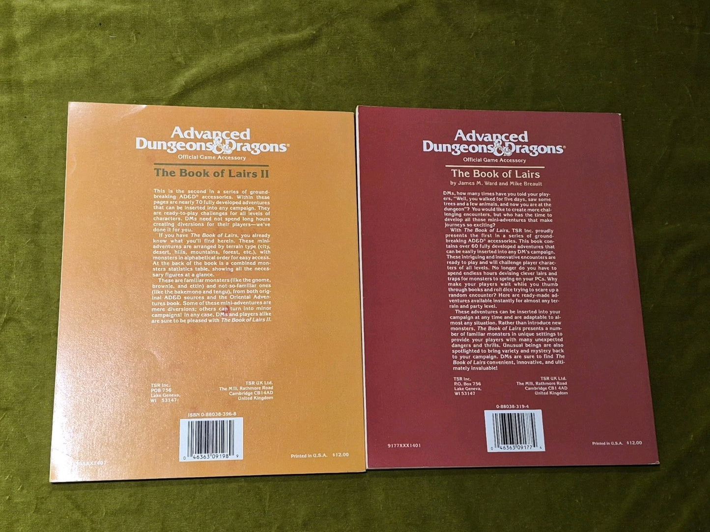 AD&D | The Book of Lairs I & II BUNDLE | Adventure Books | REF3 & REF4 |1