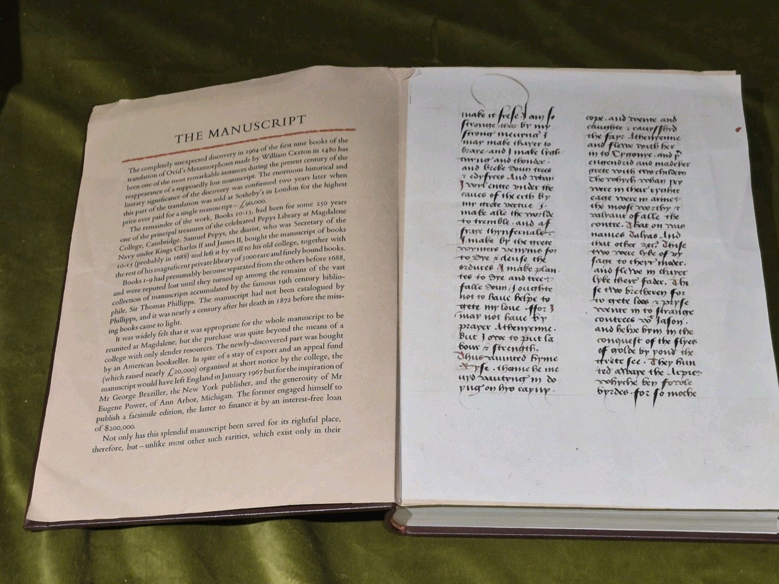 William Caxton The Metamorphoses Of Ovid Vol 1 &2 1968 Facsimile Edition- VGC5