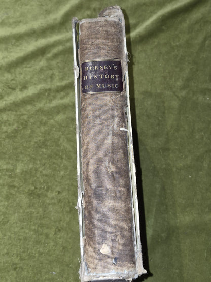 A General History of Music Charles Burney Second ed. Payne and Son 1789 Volume 12