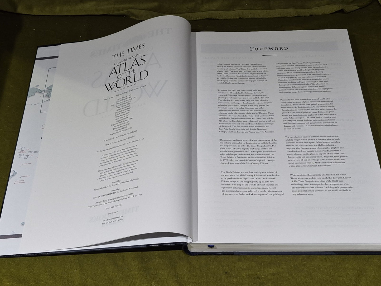 Folio Society TIMES ATLAS OF THE WORLD Leather Slipcase Illustrated 20055