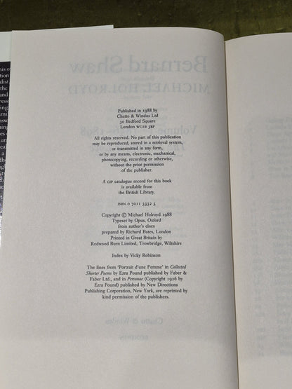 George Bernard Shaw - Michael Holroyd  - Compete 5 Volume Set Bound As 4 volumes4