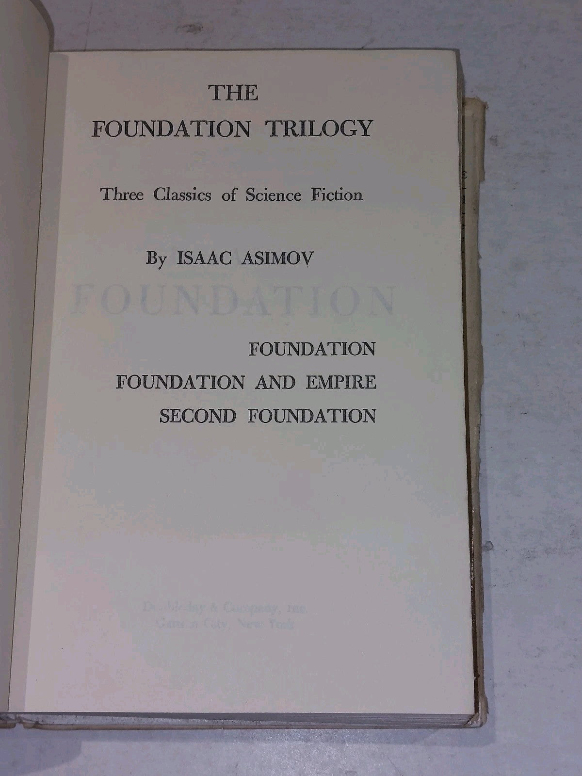 The Foundation Trilogy By Isaac Asimov (1951) [Doubled aye & Co] Hb Book With Dj2