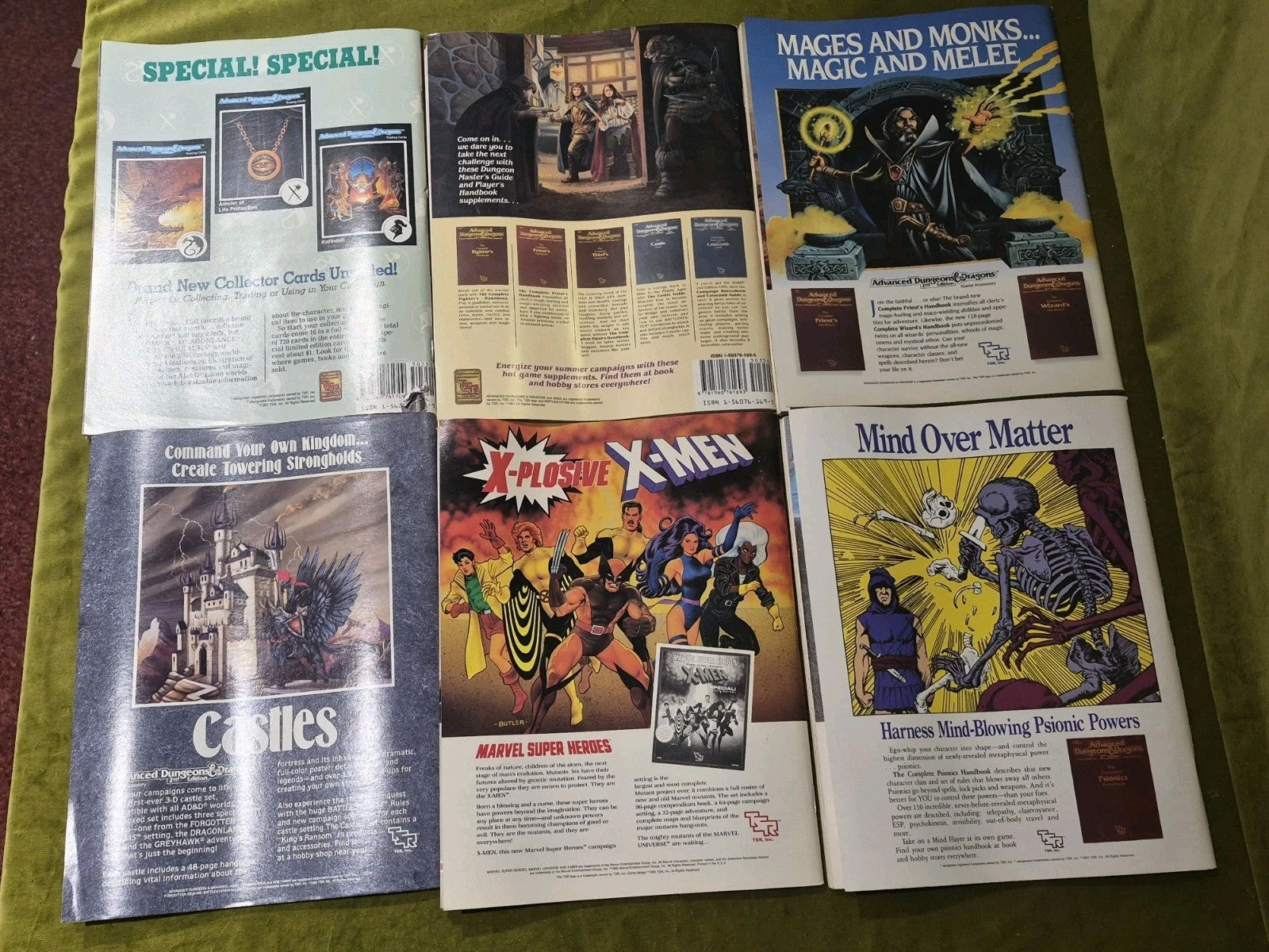 Dragon Magazine Bundle of 6 Issues 161 162 163 165 169 170 Vintage Fantasy D&D1