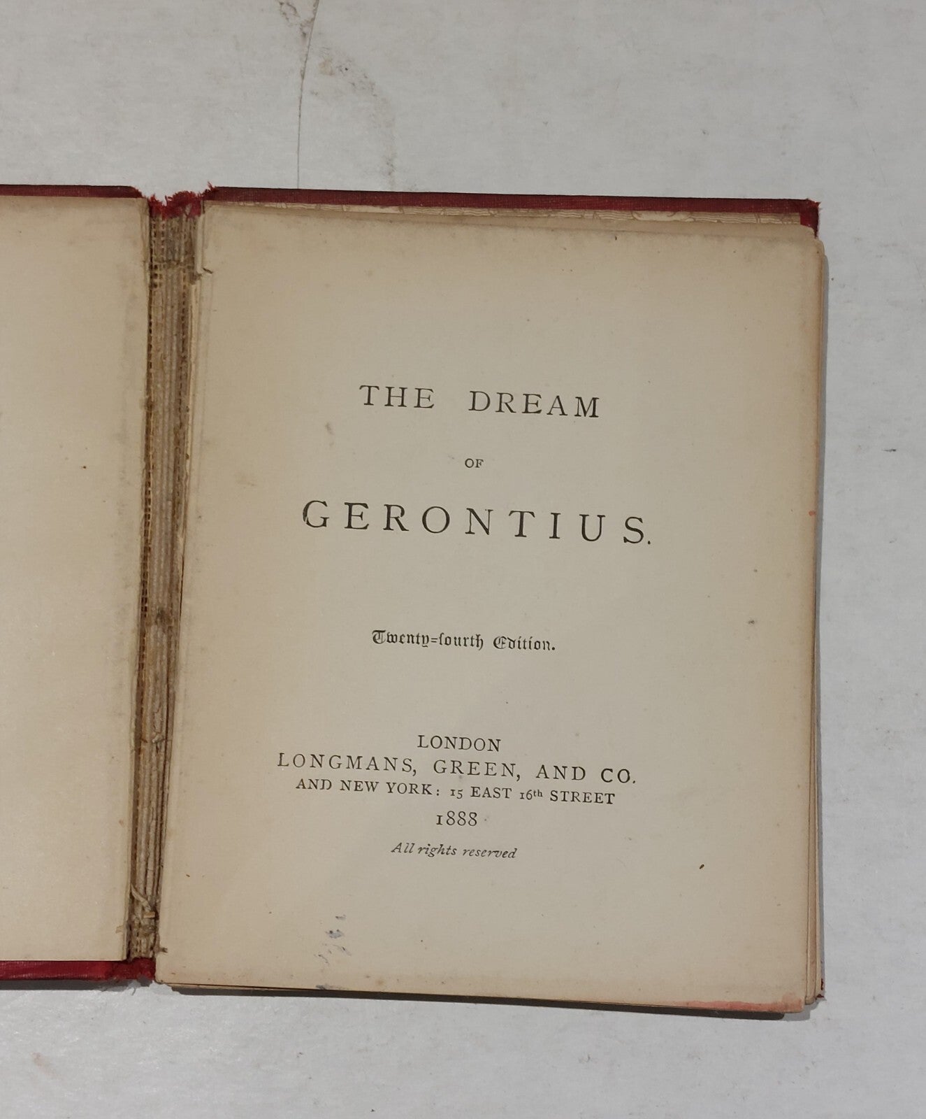 Dream of Gerontius By Cardinal Newman (1888) Antiquarian Hb Book3