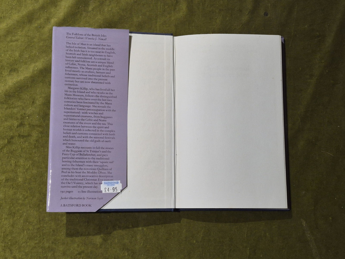 The Folklore of the Isle of Man - Margaret Killip , Batsford 1975 1st Ed HB DJ3