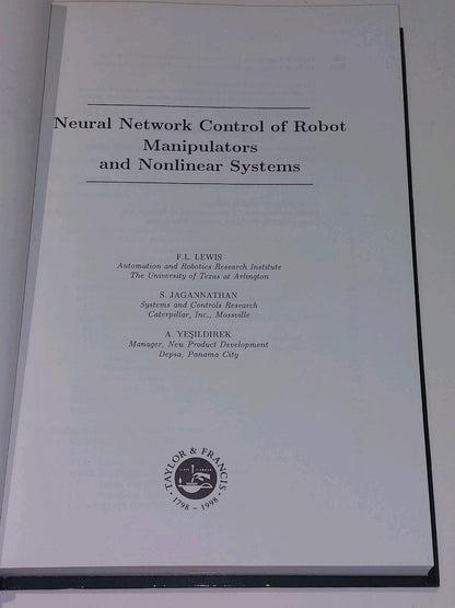 Neural Network Control of Robot Manipulators (1999)3