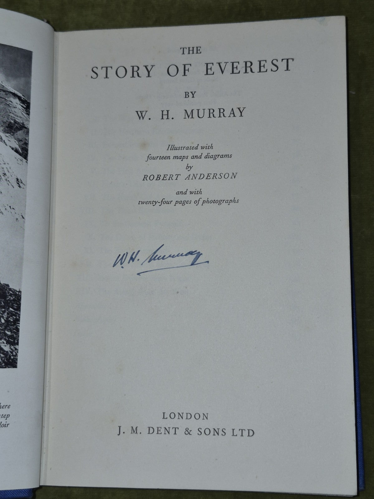The Story of Everest by W H Murray (1953-1st) SIGNED5
