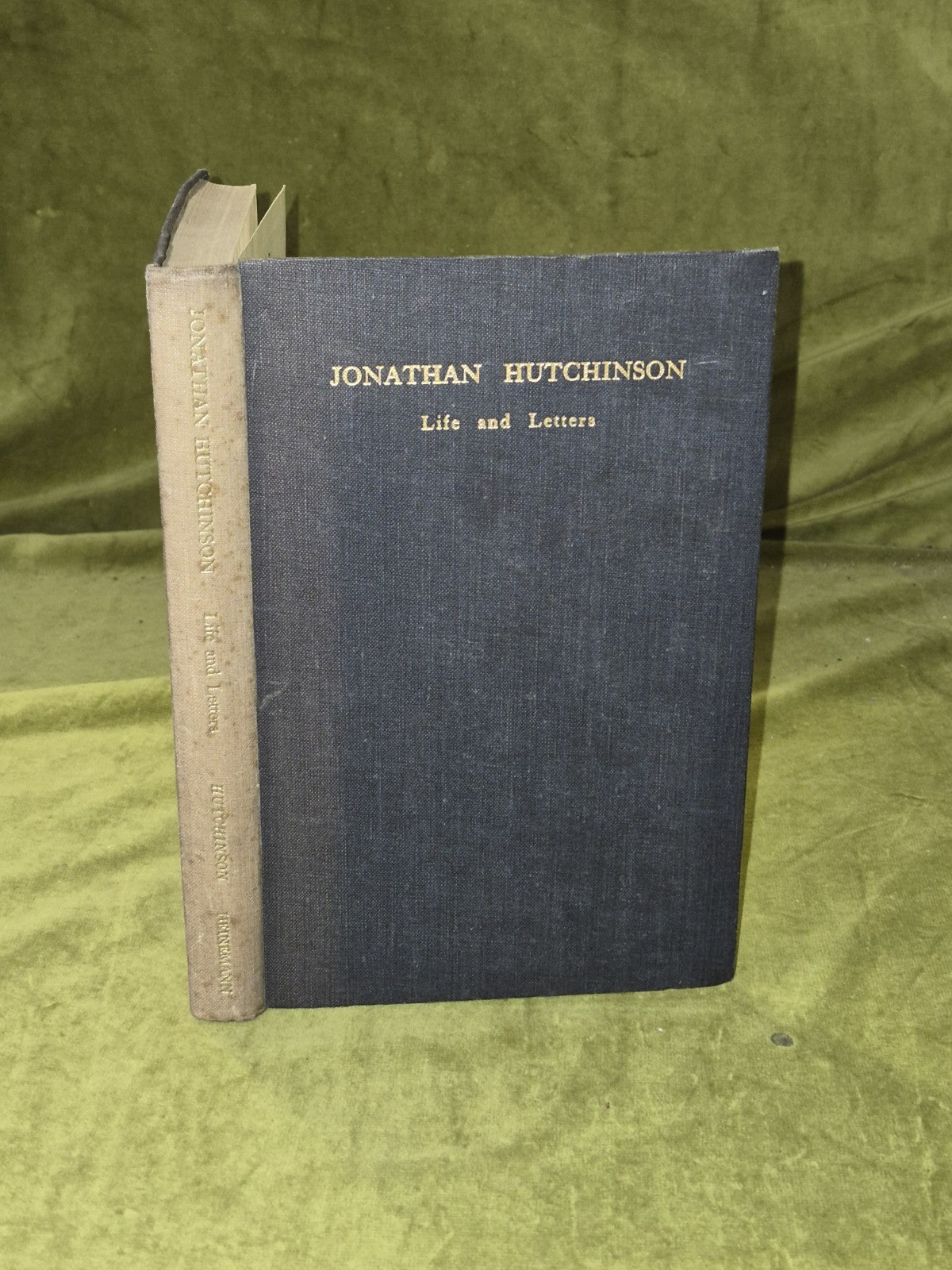 Jonathan Hutchinson Life and Letters - Herbert Hutchinson , Heinemann 1946 HB0