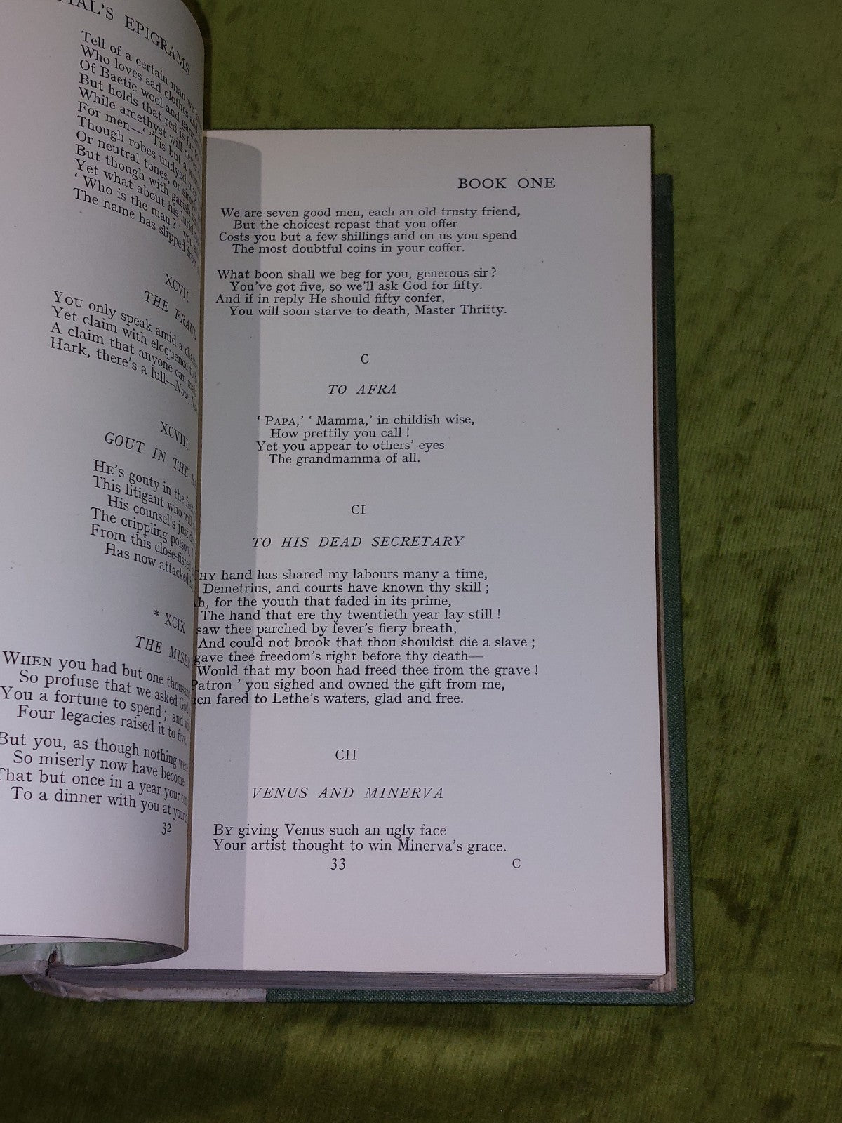 Martial the Twelve Books of Epigram - J.A.Pott & F.A.Wright [circa 1920s] Book3