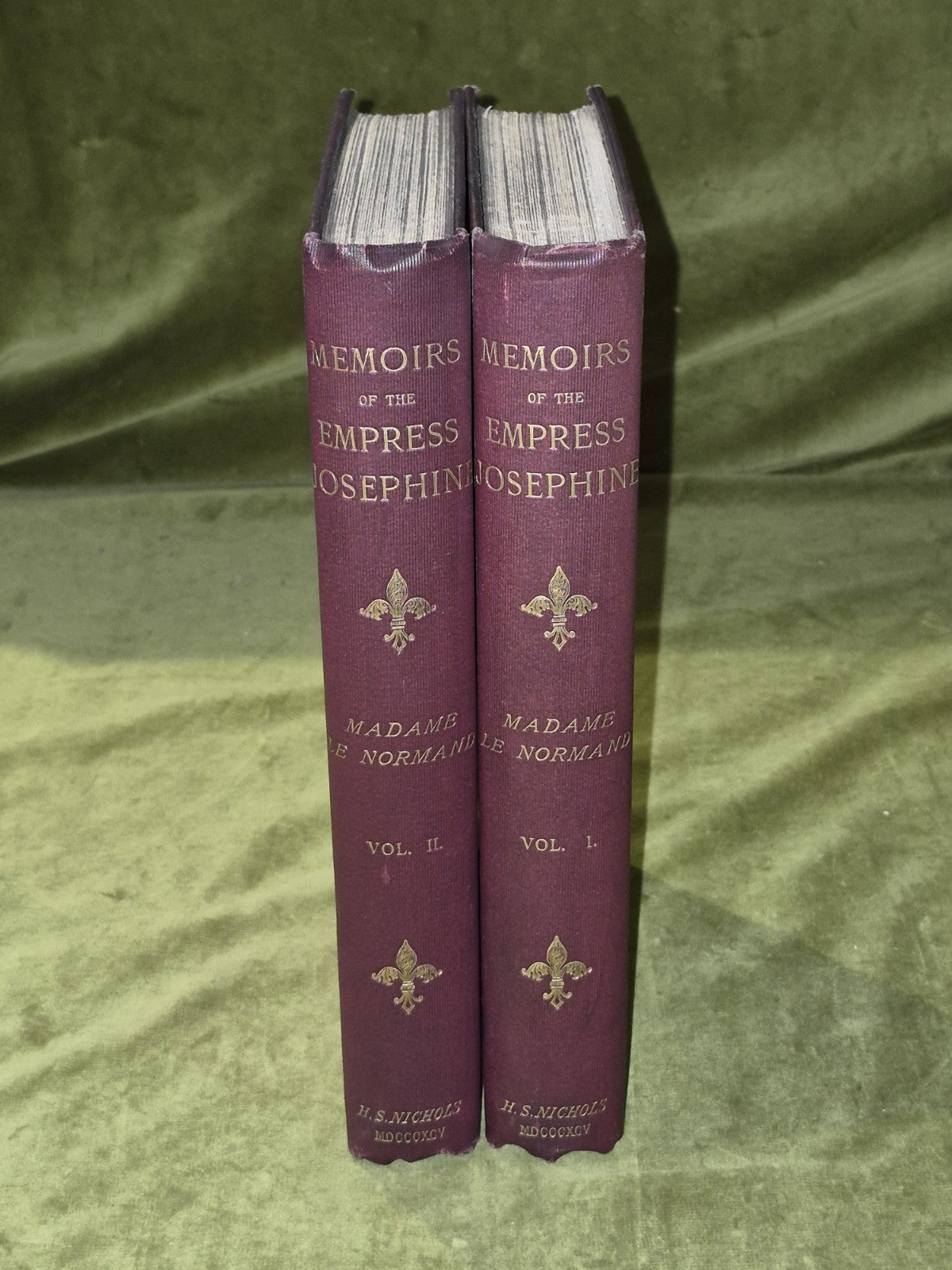 HISTORICAL AND SECRET MEMOIRS OF THE EMPRESS JOSEPHINE in 2 vols - 1895 HB0