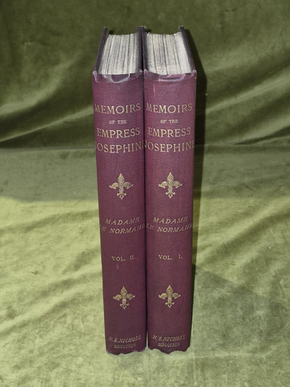 HISTORICAL AND SECRET MEMOIRS OF THE EMPRESS JOSEPHINE in 2 vols - 1895 HB0