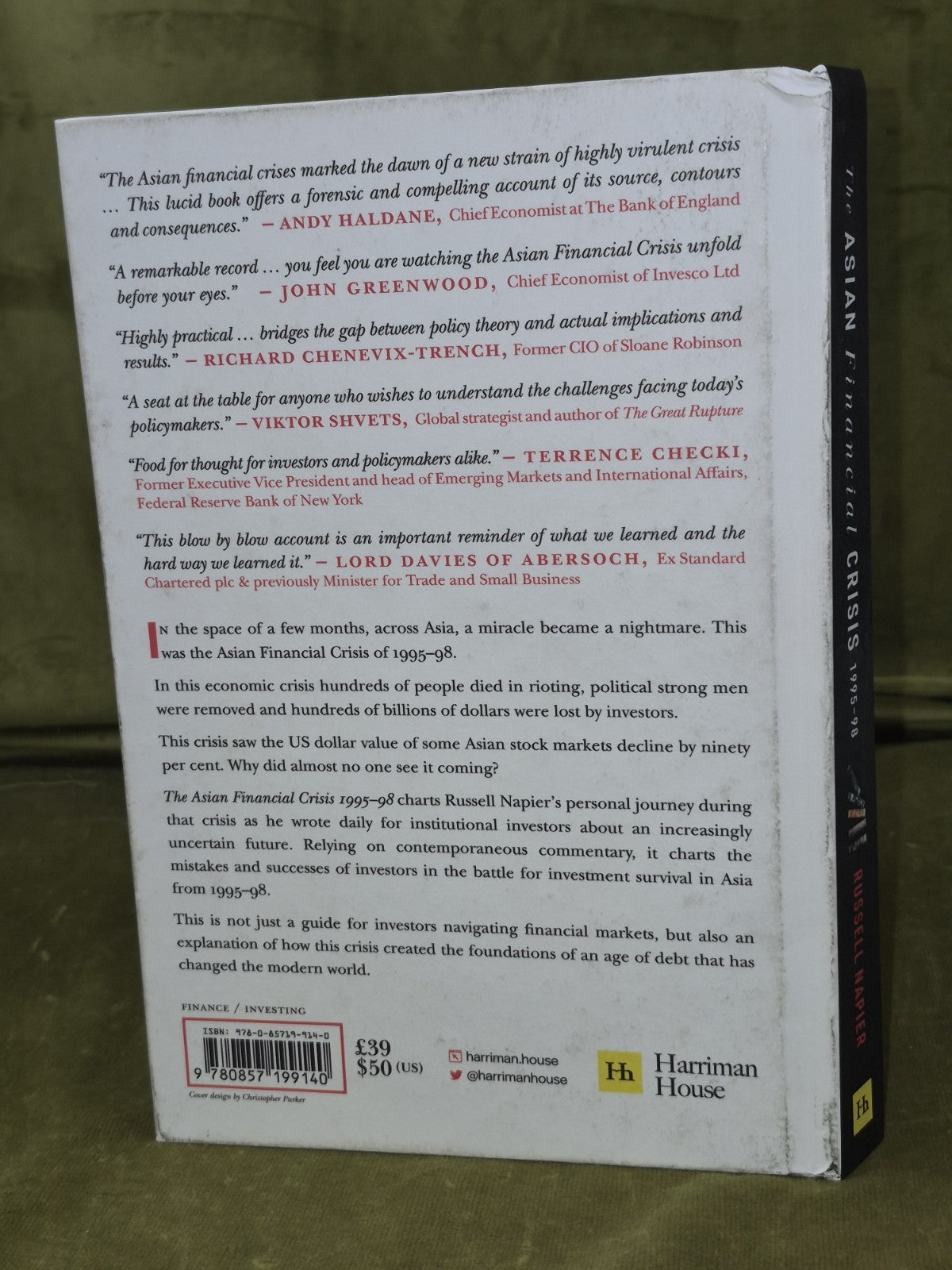 The Asian Financial Crisis 1995-98  Russell Napier Hardback1