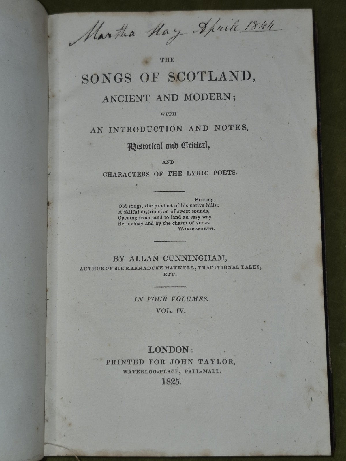Songs of Scotland Ancient Allan Cunningham First Edition 1825 Complete Set5