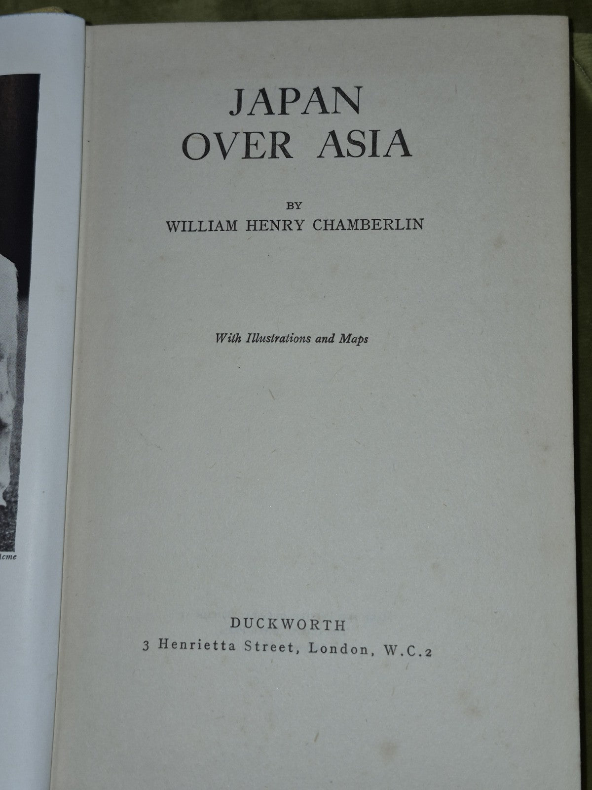 Japan Over Asia First Cheap Edition William Henry Chamberlin 19385