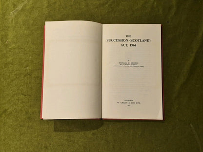 The Succession (Scotland) Act 1964 - Michael C Meston 1967 , W Green & Son5