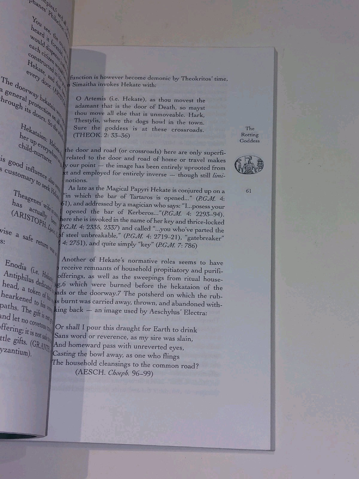 The Rotting Goddess : Origin of Witch in Classical Antiquity by Rabinowitz 19985