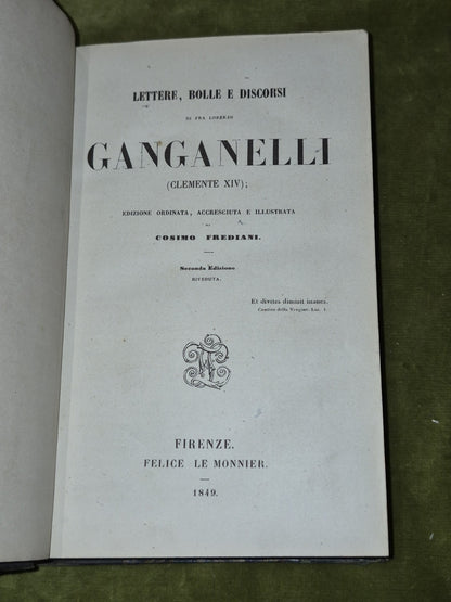Lettre, Bolle e Discorsi di Fra Lorenzo Ganganelli (1849) Seconda Edizione5