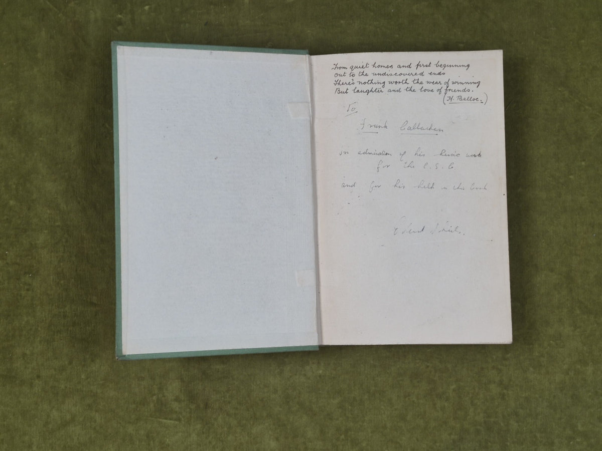 Gael Over Glasgow - SIGNED by Edward Sheils , Sheed & Ward 1937 1st/1st HB3