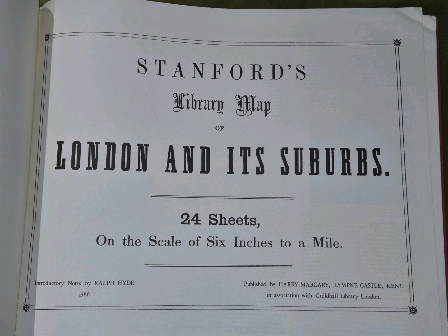 Stanford's Library Map of London and its Suburbs 24 Sheets (1980) Harry Margary6