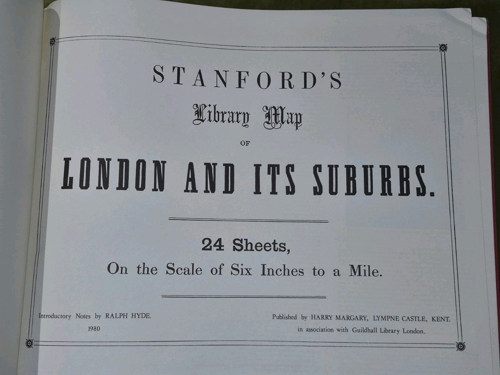 Stanford's Library Map of London and its Suburbs 24 Sheets (1980) Harry Margary6
