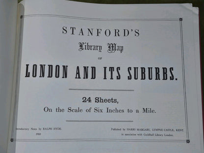 Stanford's Library Map of London and its Suburbs 24 Sheets (1980) Harry Margary6