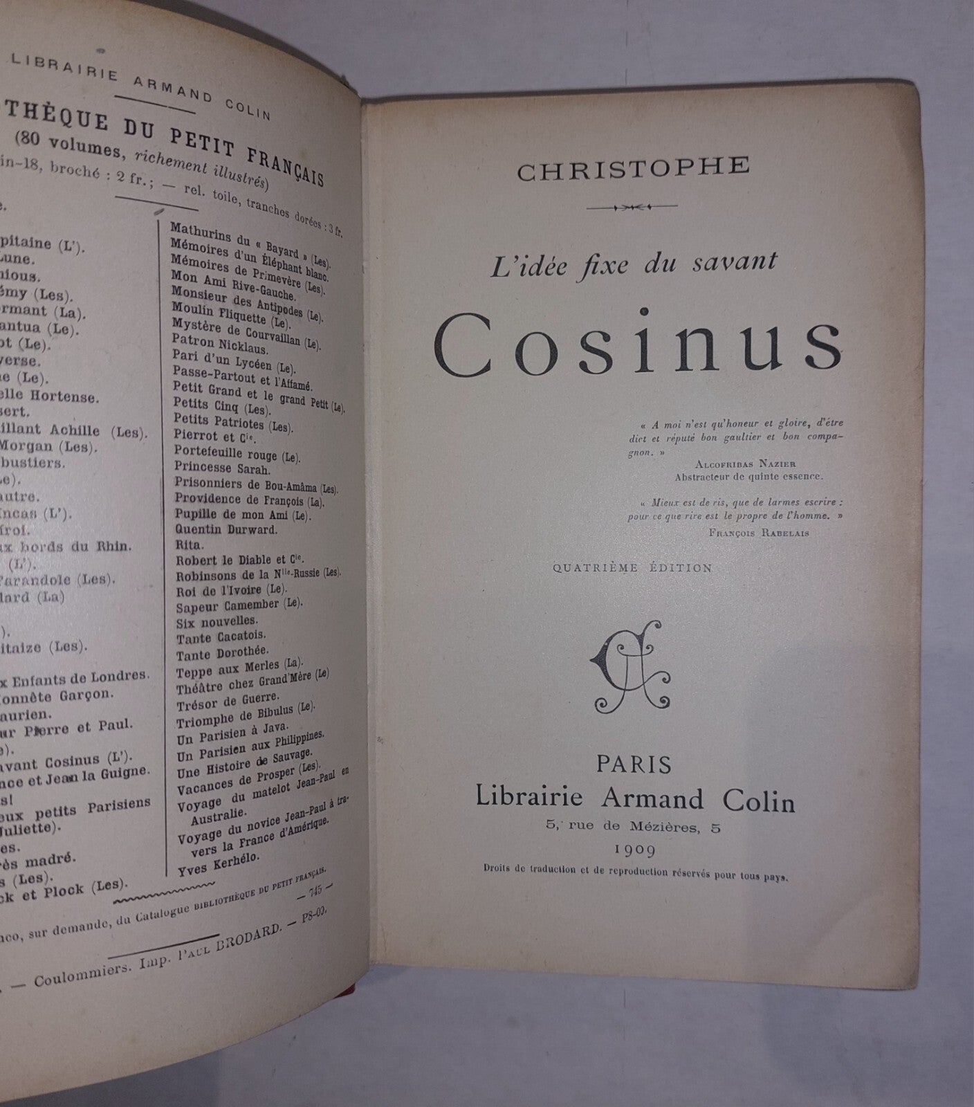 L'Idée fixe du savant: Cosinus. Christophe, Pierre Humble.  1909 Antique Comic.3