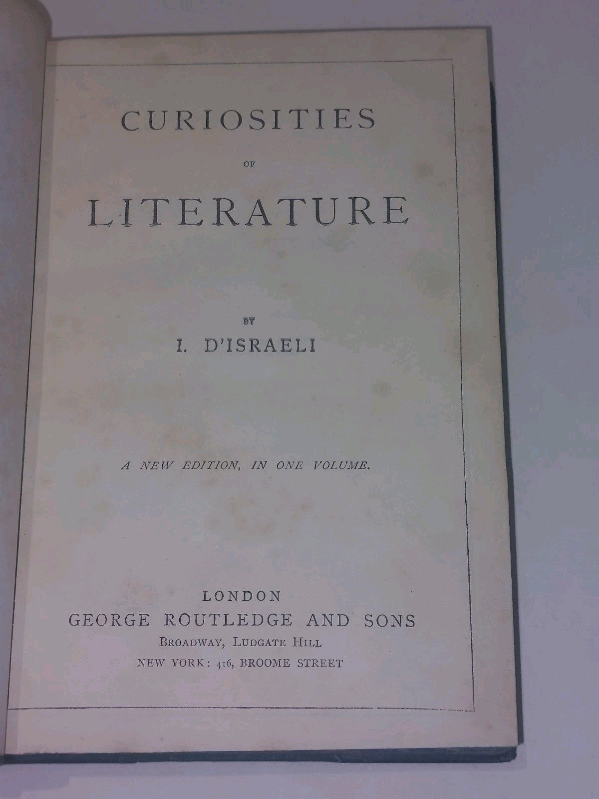 Curiosities Of Literature Books By Isaac Disraeli [George Routledge] 1/4 Leather2
